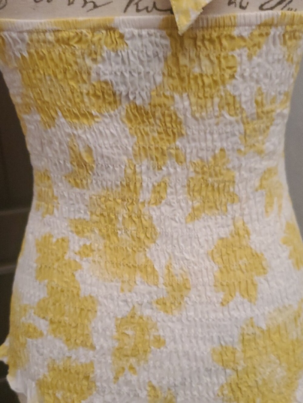 Wet Seal Yellow and White Ruffle Halter Camisole Top 100% Cotton - Picture 5 of 9